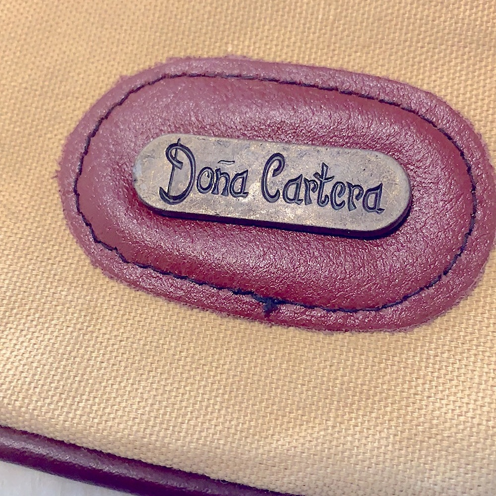 Dona Cartera Tennessee Handbags Tan Brown Leather Purse Wristlet Vintage Clutch - Picture 4 of 12